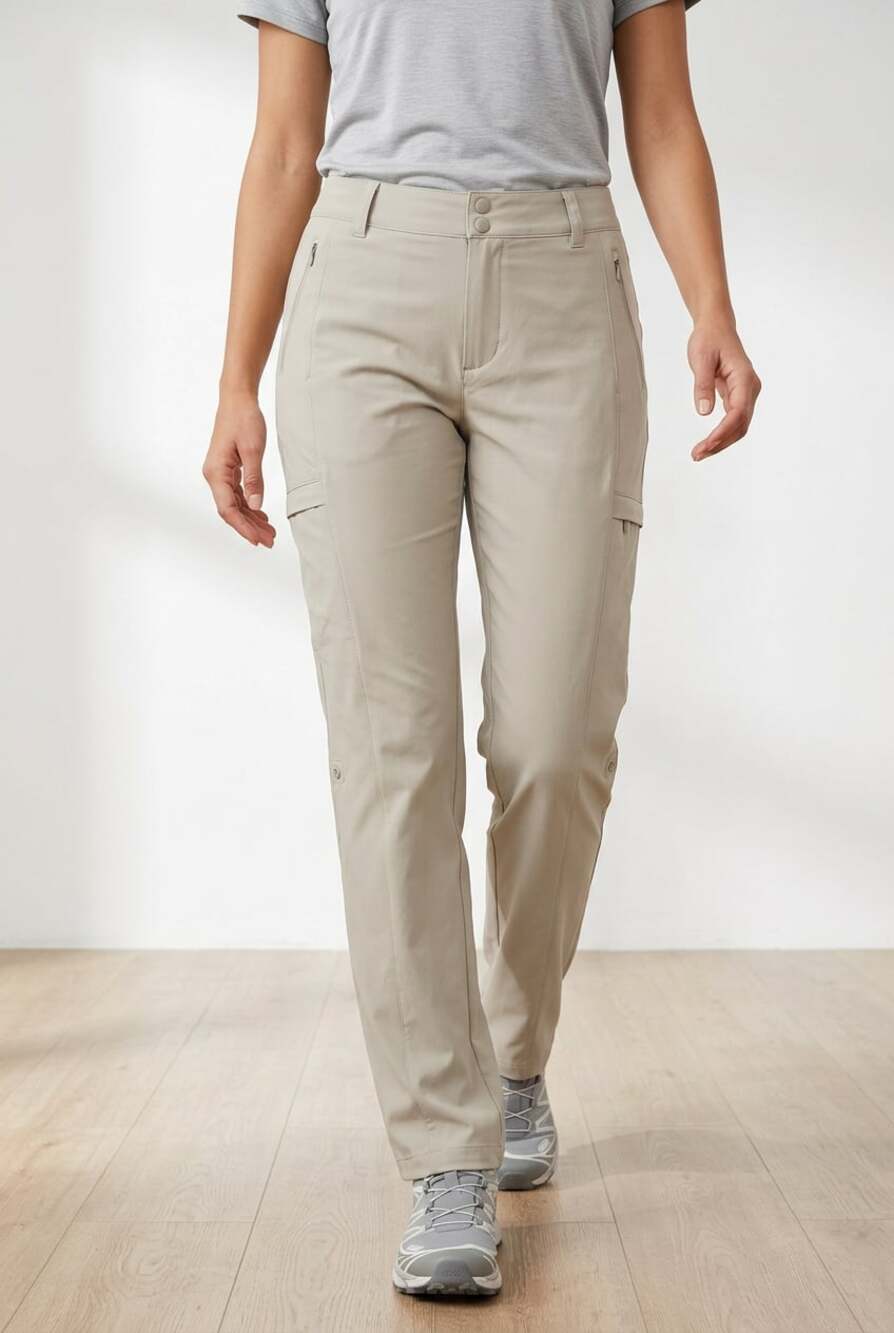 Cabelas Guidewear Womens Size 18 Beige Hiking Pants Outdoor Cargo UPF 4Most